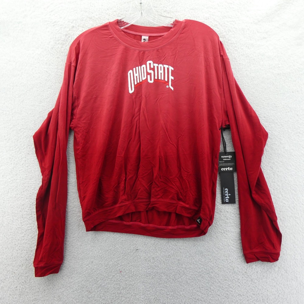 Certo Shirt Women Small Ohio State Red Long Sleeve Synergy Tencel Spandex Jersey